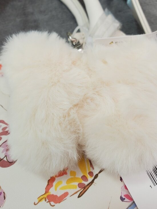 LUV BETSEY JOHNSON Butterfly Crossbody Dome Satchel NWT Fuzzy Charm Clip Spring - Picture 6 of 11